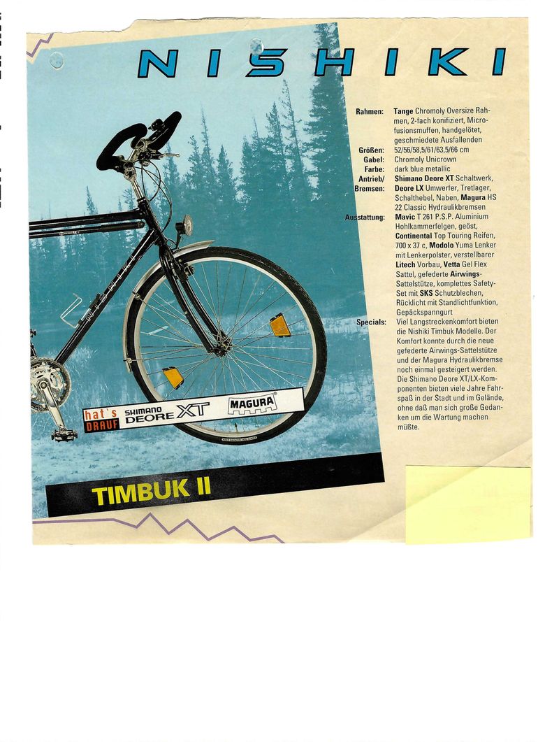 Used Rose Herren Trekking Nishiki Timbuk II - Rahmenhöhe 63,5 - Schwarz 1999 Urban — image 10 of 10