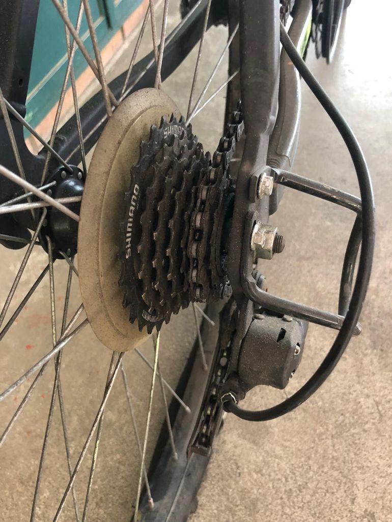 Used ROCKRIDER 340 26" MTB Shimano Tourney 2022 Mountainbike, Black — image 13 of 14