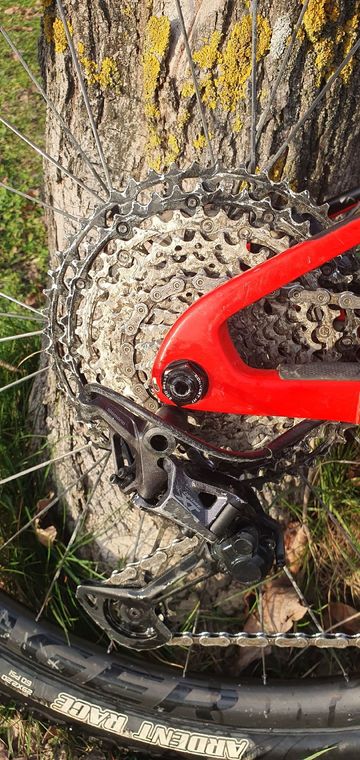 Used Trek Supercaliber 9.8 XT 2021 2021 Mountainbike, Red, 29 — image 3 of 7