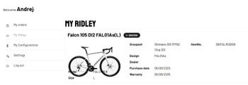 Used Ridley Falcn - Shimano 105 DI2 // 2x12s 2024 2024 Road & Gravel, White — image 12 of 12