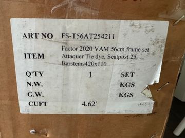 Factor O2 V.A.M. Carbon Attaquer Rahmenkit, Attaquer/56 Cm Frameset 2020 Road & Gravel d'occasion