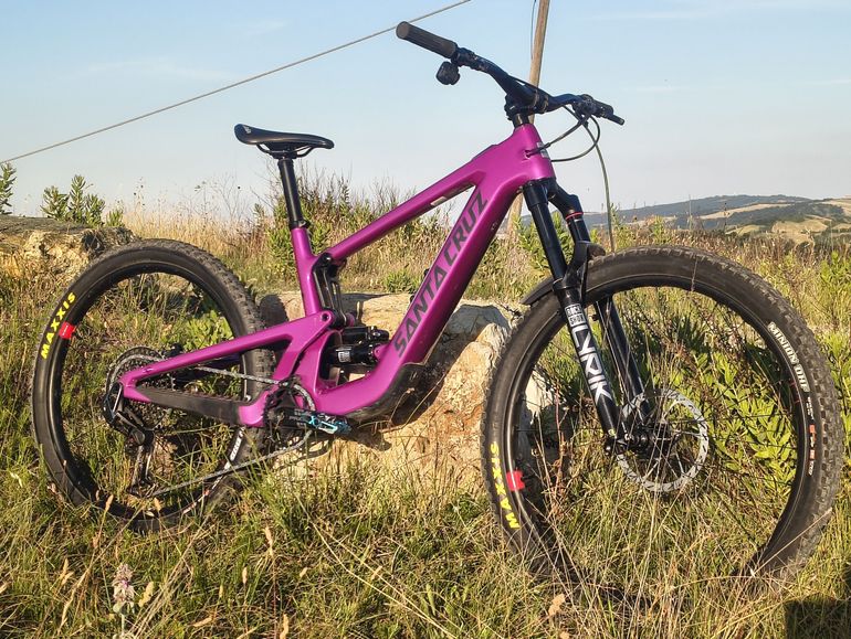 Used Santa Cruz Heckler SL X0 AXS RSV / Carbon CC 2024 2024 Mountainbike, Purple, 29, 27.5 — image 2 of 15