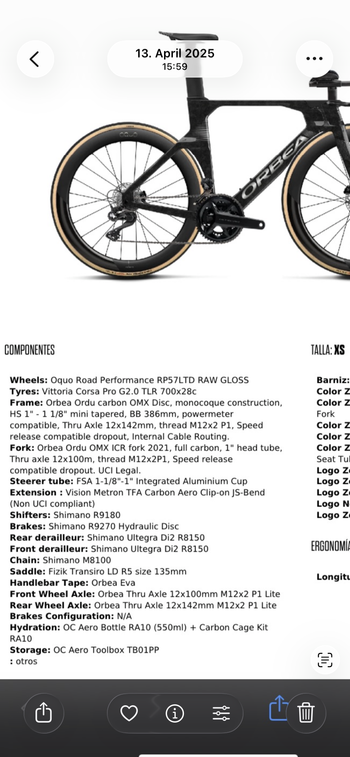 Used Orbea ORDU M20iLTD 2025 2025 Road & Gravel — image 10 of 10