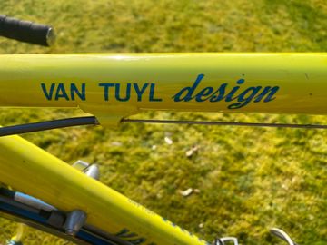 Retro heren racefiets, Design Van Tuyl. Design Van Tuyl. 1990 Road & Gravel usato, Blu — immagine 11 di 13