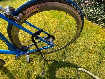 Retro heren racefiets, Design Van Tuyl. Design Van Tuyl. 1990 Road & Gravel usato, Blu — immagine 9 di 13