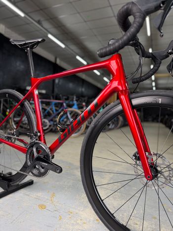 Used Giant TCR Advanced 1 Carbon 2021 Road & Gravel, Red — image 5 of 21