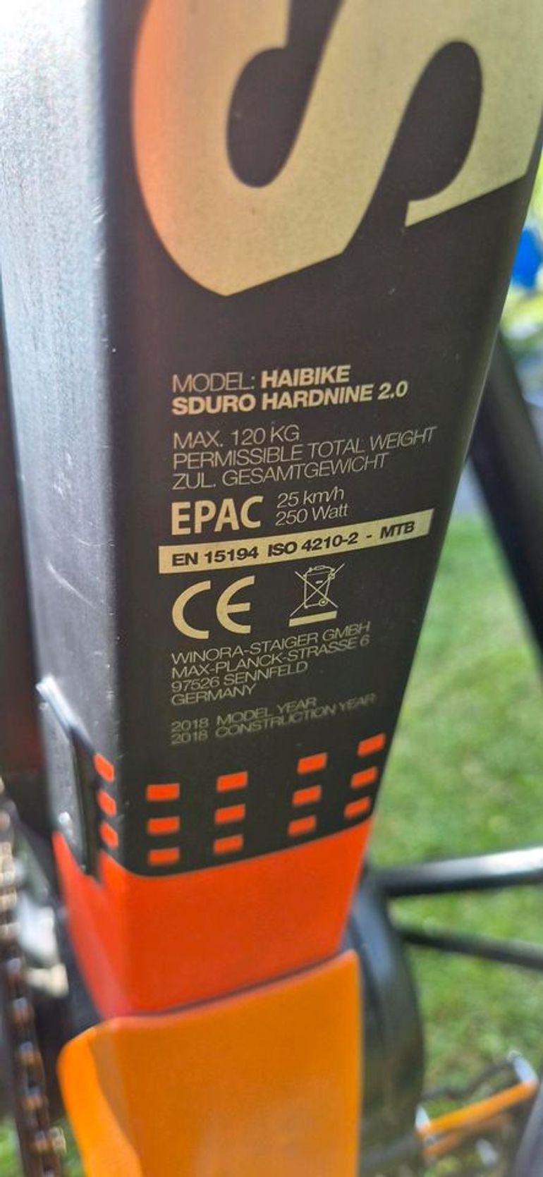 Used Haibike Haibike HardNine 2.0 E-MTB 2018 Mountainbike, Schwarz — image 14 of 15