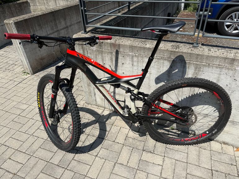 Used Specialized S-Works Stumpjumper FSR 29 2017 2017 Mountainbike, Red, 29 — image 2 of 9