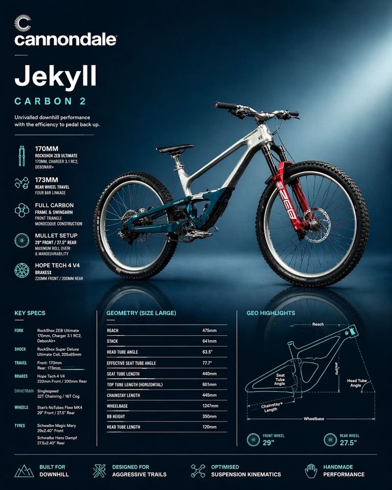 Used Cannondale Jekyll 1 2025 2025 Mountainbike, Blue, 29 — image 1 of 9