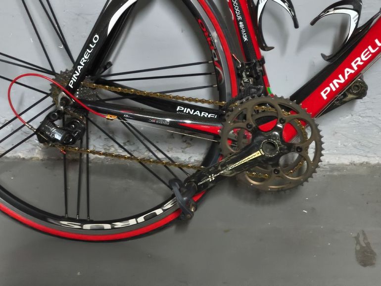 Used Pinarello Pinarello Custom Campagnolo Super Record 2010 Road & Gravel, Red — image 3 of 4