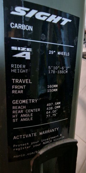 Used Norco Sight C1 2024 2024 Mountainbike, Green, 29 — image 7 of 7