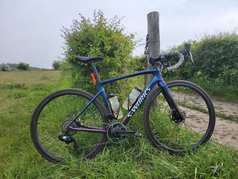 Used Specialized S-Works Roubaix 2020 Sunset Chameleon / Holographic Reflective 2020 Road & Gravel, Purple — image 1 of 17