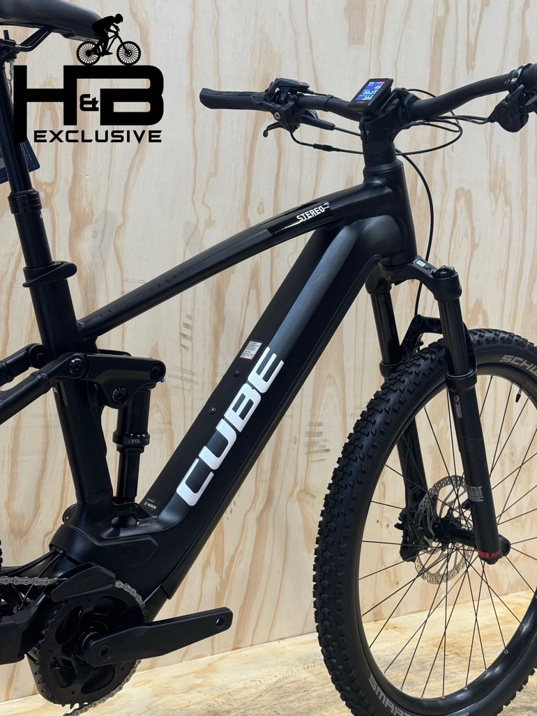 Used CUBE Stereo Hybrid 120 SLX 750 SHIMANO XT 2024 Mountainbike, Black — image 12 of 14