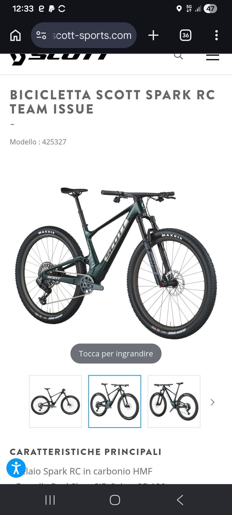 Used Scott Spark RC Team Issue 2026 2026 Mountainbike, Green, 29 — image 2 of 3