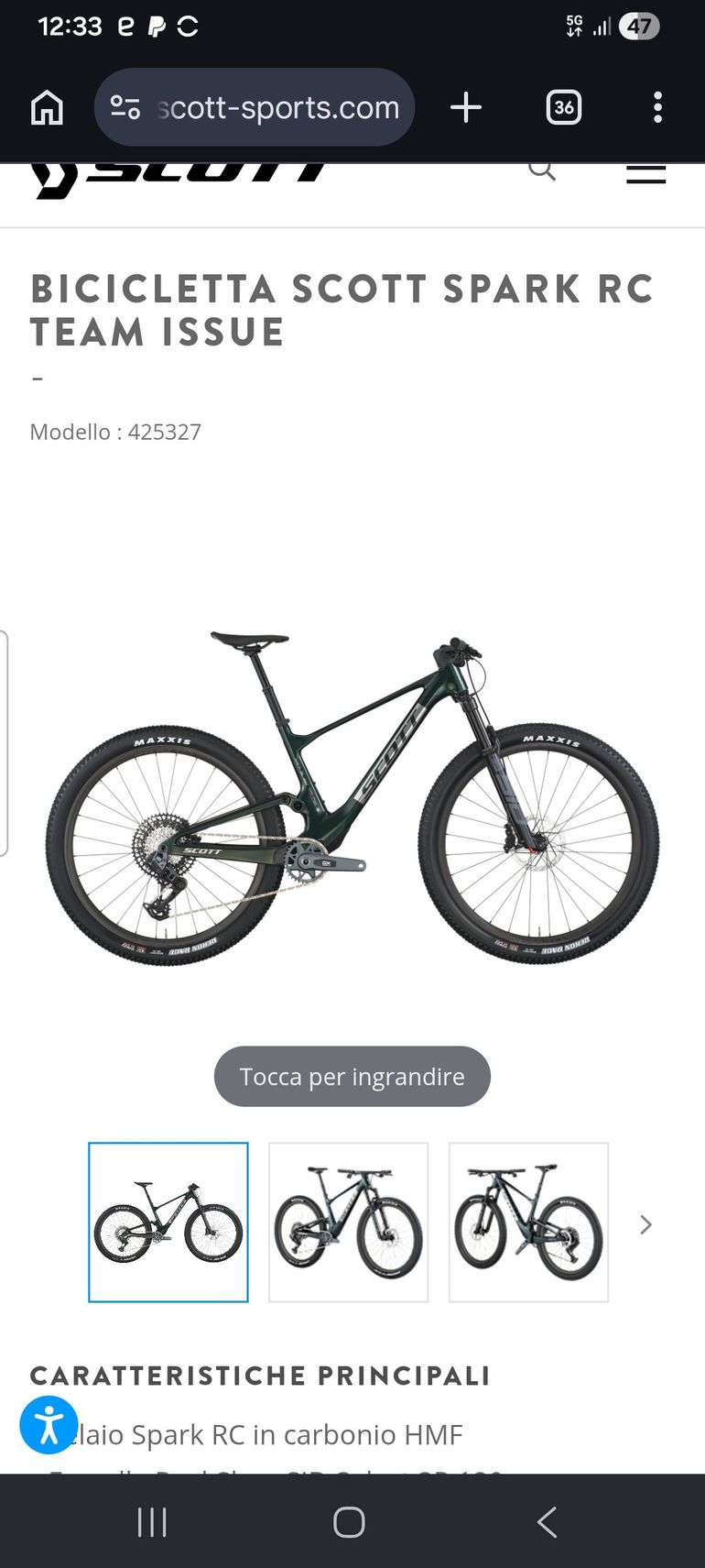 Used Scott Spark RC Team Issue 2026 2026 Mountainbike, Green, 29 — image 3 of 3