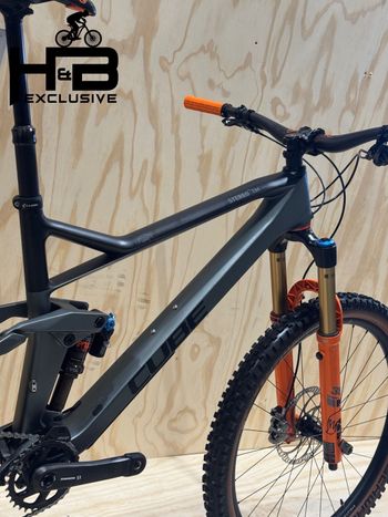 Used CUBE Stereo TM HPC 140 Carbon Sram GX Eagle 2021 Mountainbike, Light Gray — image 11 of 13