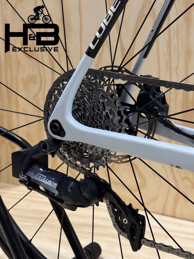 Used CUBE Cross Race C:68X SLT Carbon Sram Force AXS 2022 Road & Gravel, White — image 11 of 12