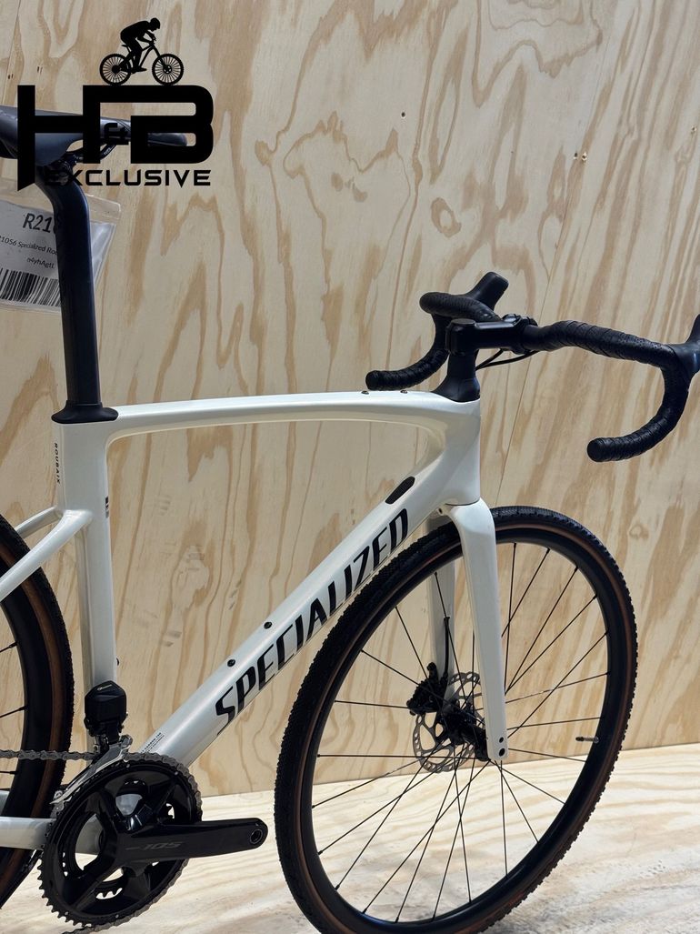 Used Specialized Roubaix SL8 Comp Carbon Shimano 105 2024 Road & Gravel, White — image 9 of 11