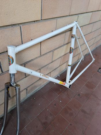 Used Columbus C Bresci Columbus Aelle Frameset 53x53 Frameset 1980 Road & Gravel, White — image 2 of 14