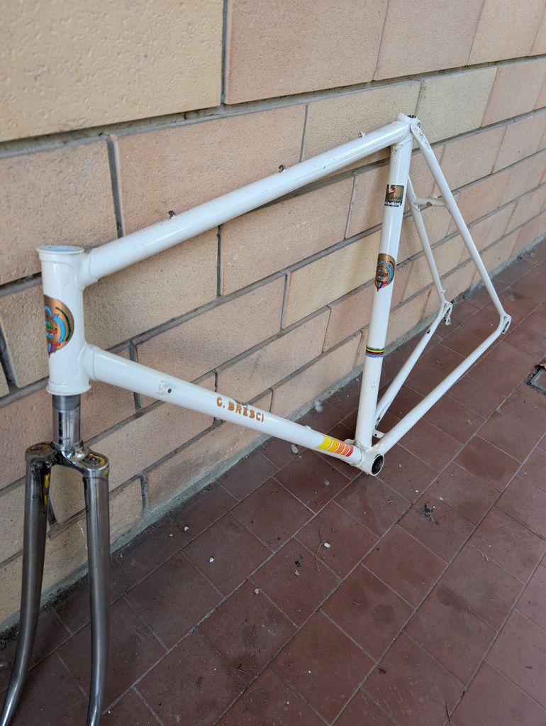 Used Columbus C Bresci Columbus Aelle Frameset 53x53 Frameset 1980 Road & Gravel, White — image 2 of 14