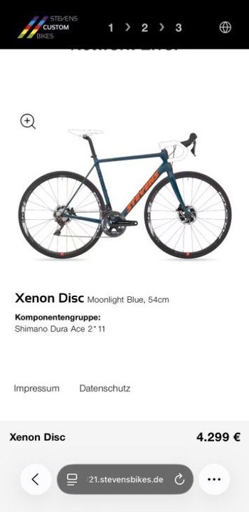 Used Stevens Xenon Disc 2021 Road & Gravel, Blue — image 12 of 15