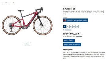 Used Corratec E-Gravel EL 2024 2024 Road & Gravel, Red — image 8 of 8