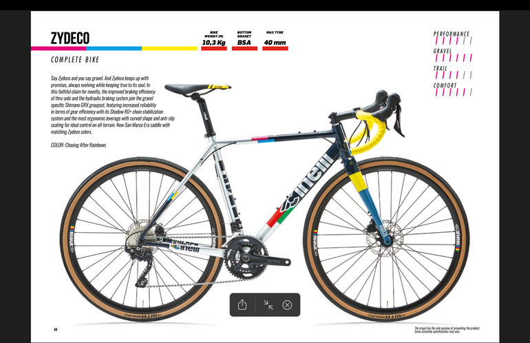 Used Cinelli Zydeco Shimano GRX 2022 Road & Gravel, Light Gray — image 2 of 6