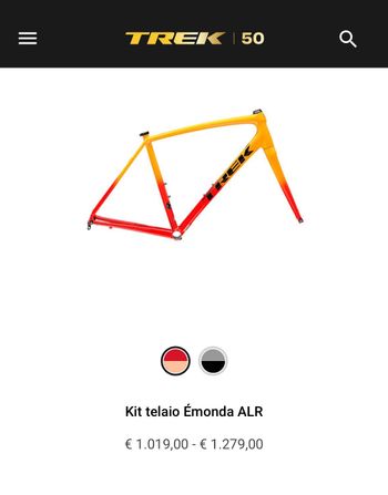 Used Trek Émonda ALR Frameset 2025 Frameset 2025 Road & Gravel, Orange — image 2 of 7