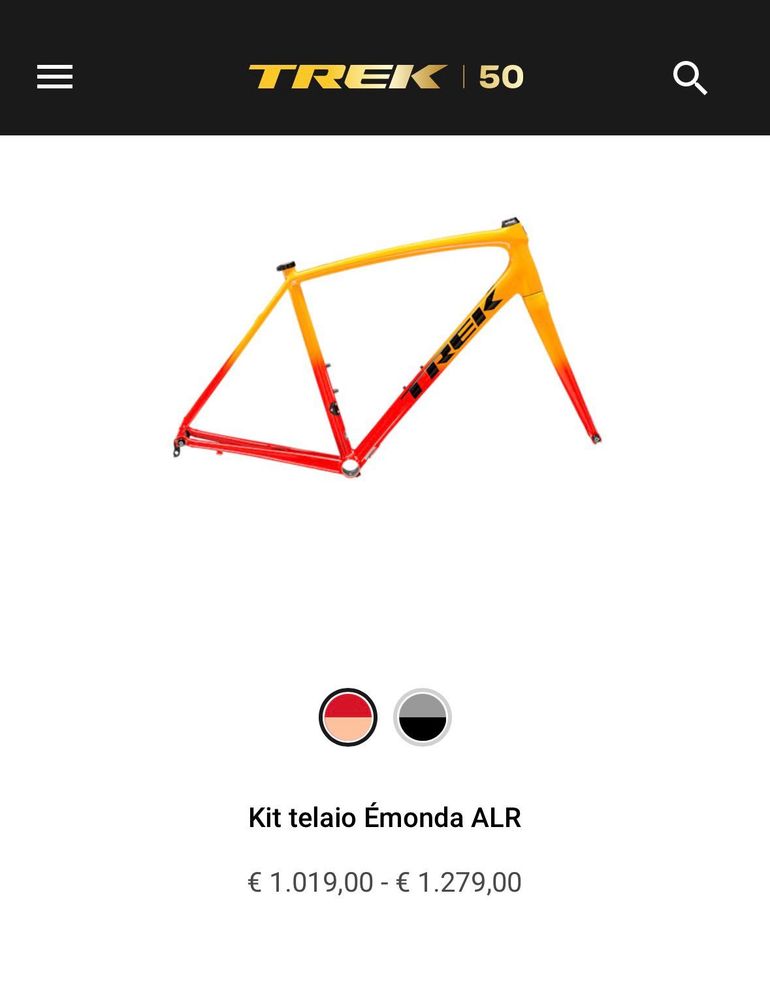 Used Trek Émonda ALR Frameset 2025 Frameset 2025 Road & Gravel, Orange — image 2 of 7