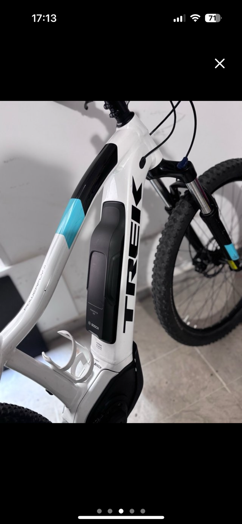 Used Trek Powerfly Shimano Deore 2019 Mountainbike, White — image 2 of 3