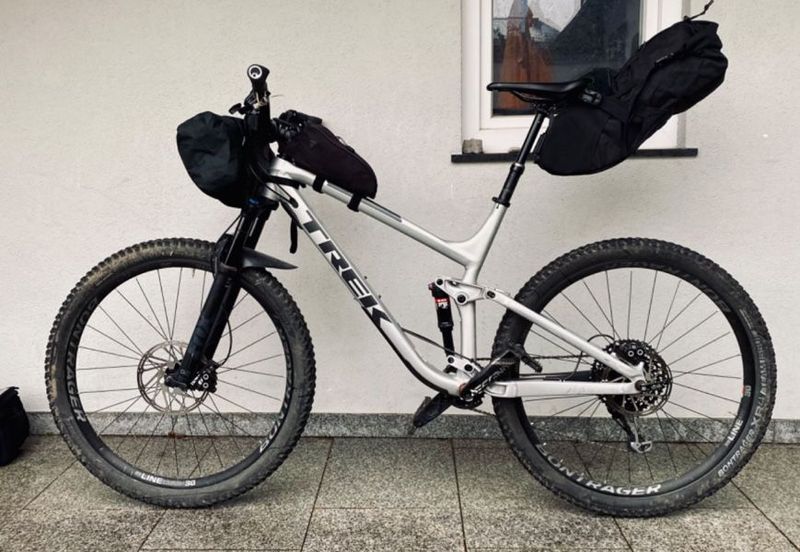 Used Trek Fuel ex SRAM X01 Eagle AXS 2018 Mountainbike, Light Gray — image 3 of 5