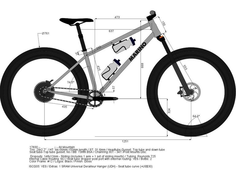 Used marino Marino Custom Shimano Deore XT 2024 Mountainbike, Light Gray — image 9 of 9