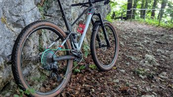 Used Mondraker F-PODIUM CARBON DC RR 2023 2023 Mountainbike, Light Gray, 29 — image 3 of 15