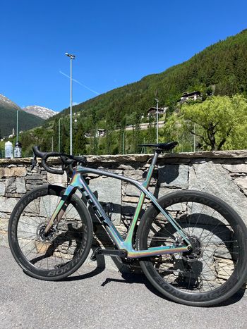 Used Trek Domane SLR 9 eTap 2021 2021 Road & Gravel, Light Gray — image 2 of 10