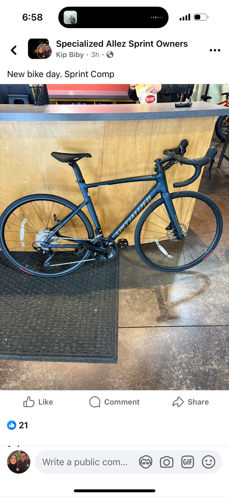 Used Specialized Allez Sprint Comp - Shimano 105 2025 2025 Road & Gravel, Blue — image 1 of 3