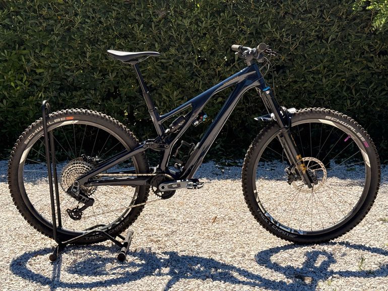 Used Specialized Stumpjumper EVO Expert - SRAM GX AXS, FOX Performance Elite 2024 2024 Mountainbike, Blau, 29, 27.5 — image 1 of 11