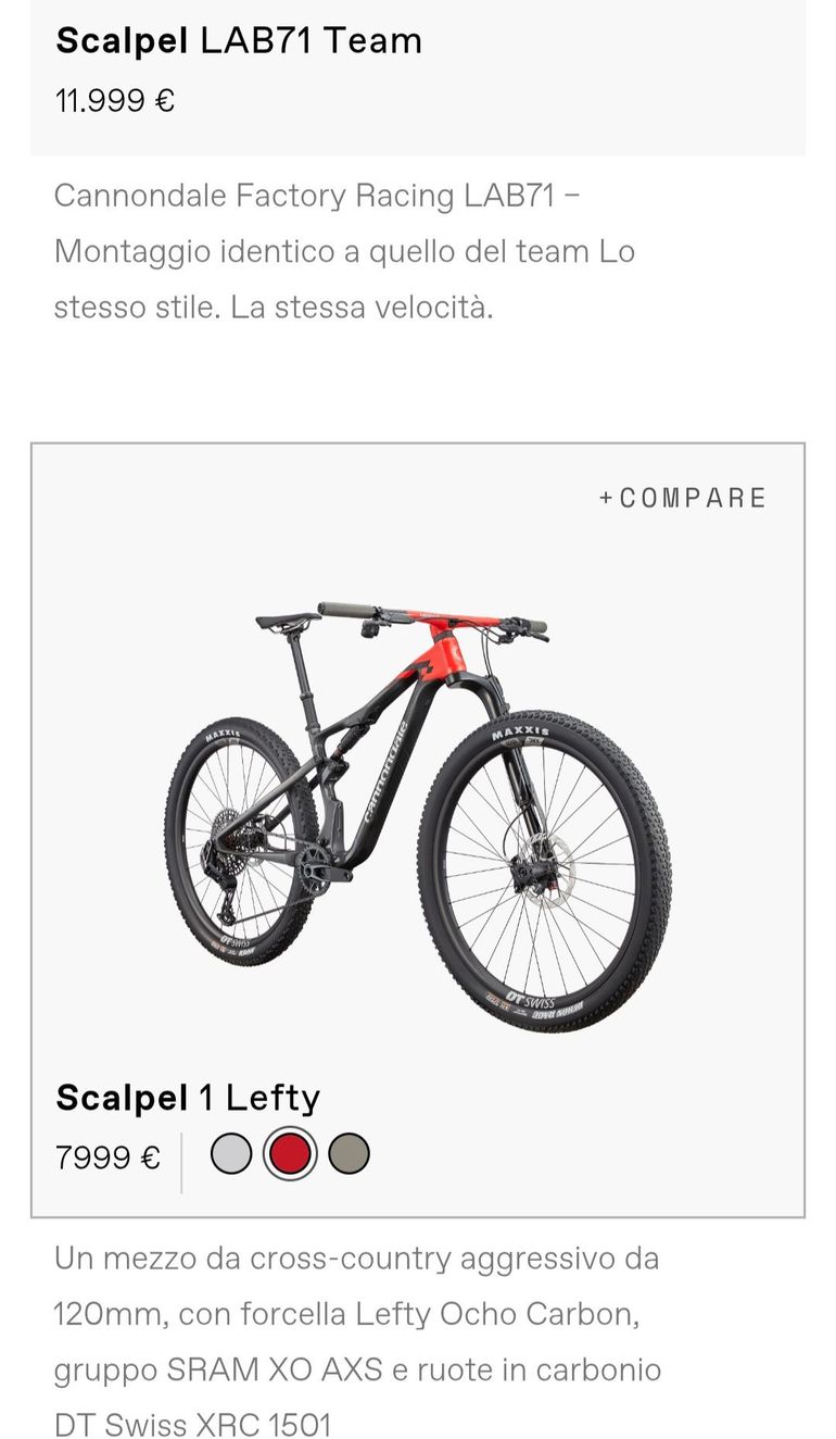 Used Cannondale Scalpel 1 Lefty 2025 2025 Mountainbike, Rot, 29 — image 4 of 4