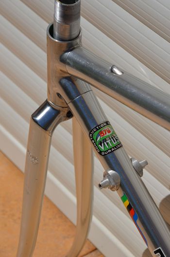 Used Vitus 979 Vintage Vitus 979 Road Bike Frame And Fork, Badged Tinazzi. Frameset 1980 Road & Gravel, Light Gray — image 20 of 32