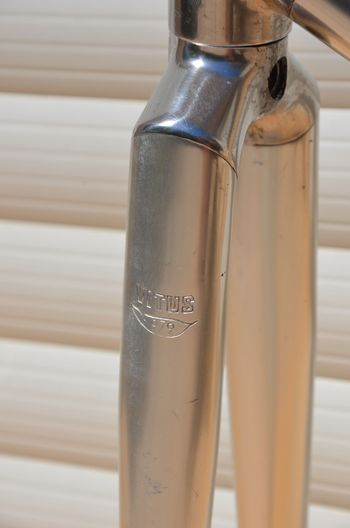 Used Vitus 979 Vintage Vitus 979 Road Bike Frame And Fork, Badged Tinazzi. Frameset 1980 Road & Gravel, Light Gray — image 22 of 32