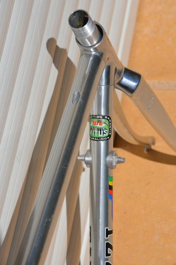 Used Vitus 979 Vintage Vitus 979 Road Bike Frame And Fork, Badged Tinazzi. Frameset 1980 Road & Gravel, Light Gray — image 14 of 32