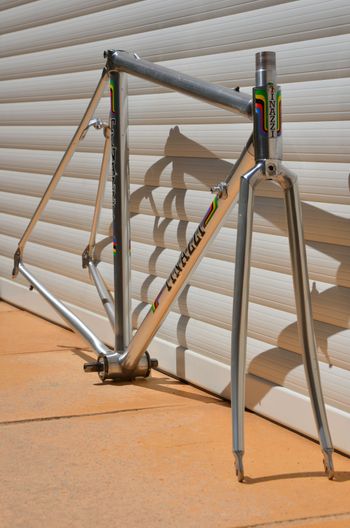 Used Vitus 979 Vintage Vitus 979 Road Bike Frame And Fork, Badged Tinazzi. Frameset 1980 Road & Gravel, Light Gray — image 2 of 32