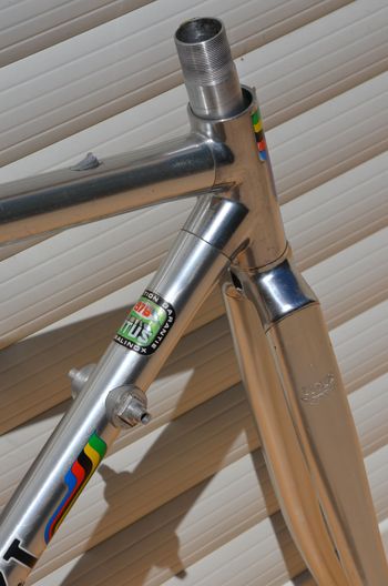 Used Vitus 979 Vintage Vitus 979 Road Bike Frame And Fork, Badged Tinazzi. Frameset 1980 Road & Gravel, Light Gray — image 6 of 32