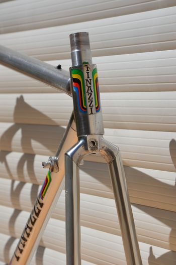 Used Vitus 979 Vintage Vitus 979 Road Bike Frame And Fork, Badged Tinazzi. Frameset 1980 Road & Gravel, Light Gray — image 3 of 32
