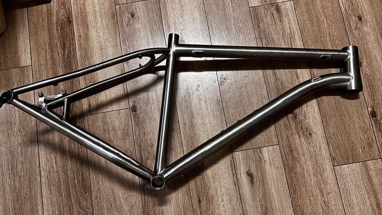 Used Custom BatFastard Frameset 2023 Mountainbike, Light Gray — image 1 of 4