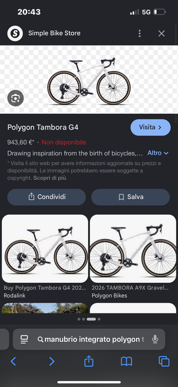 Polygon TAMBORA G4 2025 2025 Road & Gravel usato, Bianco — immagine 8 di 8