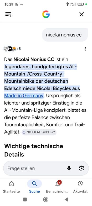 Used Nicolai Nicolai Custom Sram X0 2010 Mountainbike, Weiß — image 16 of 16