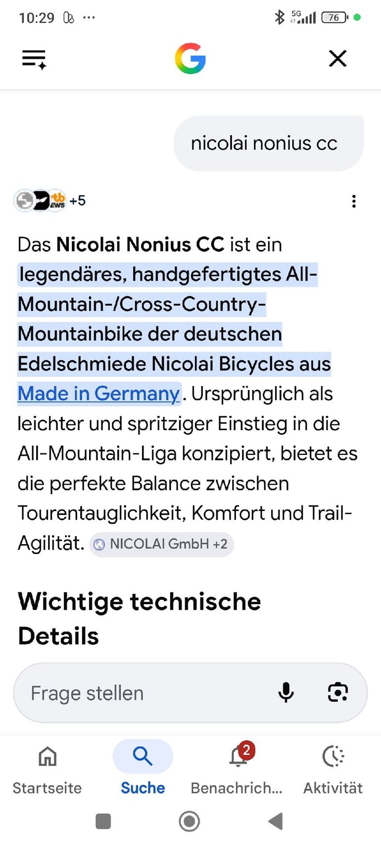 Used Nicolai Nicolai Custom Sram X0 2010 Mountainbike, Weiß — image 16 of 16