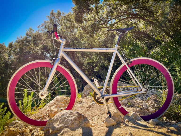 Used FIXIE Inc. FIXIE Inc. Custom Single Speed / Fixed Gear 2018 Road & Gravel, Light Gray — image 5 of 6