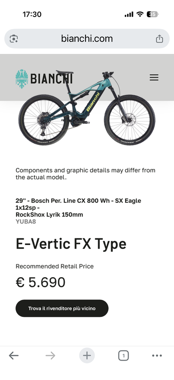 Tweedehands Bianchi E-Vertic Sram Eagle Transmission GX 2025 Mountainbike — afbeelding 18 van 20