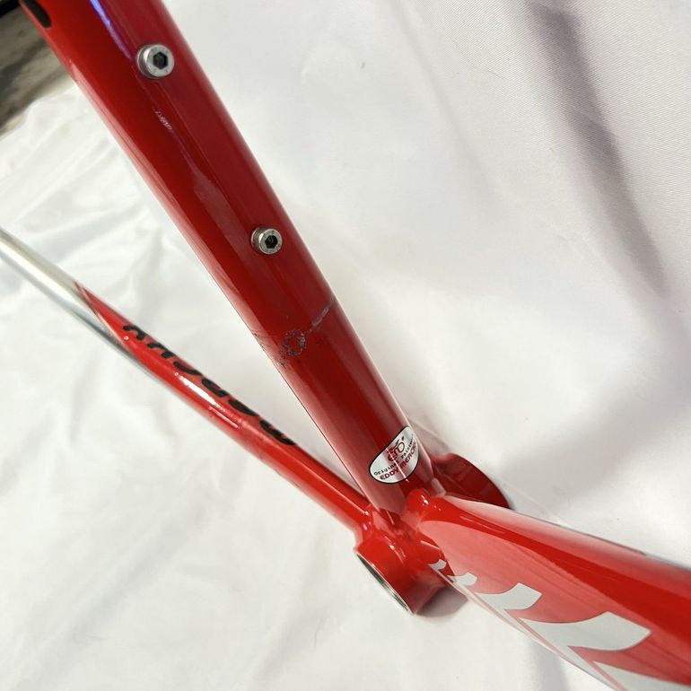 Used Eddy Merckx 25th Anniversary Frameset 60cm Easton EC90 Aero Carbon Fork Seatpost Frameset 2005 Road & Gravel, Red — image 15 of 18